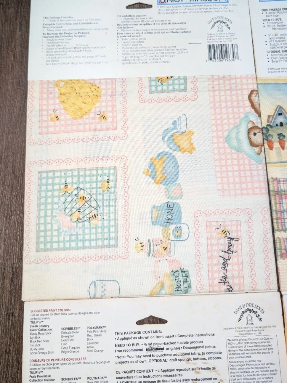 4 Daisy Kingdom Country Cut-outs & Jacket Creative Patches 1990's Bunny Bear